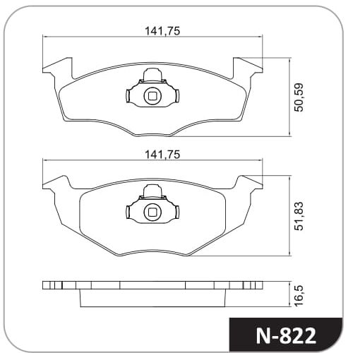 Pastilla de freno delantera Cobreq N-822