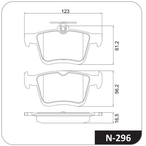 Pastilla de freno trasera Cobreq N-296