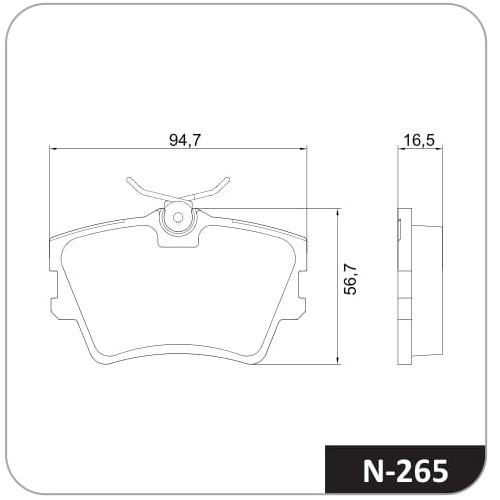 Pastilla de freno trasera Cobreq N-265