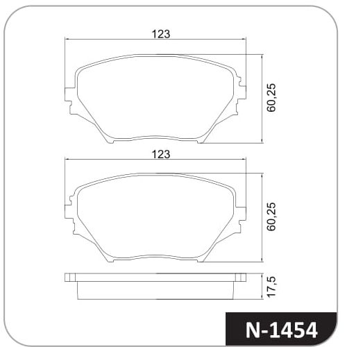 Pastilla de freno delantera Cobreq N-1454