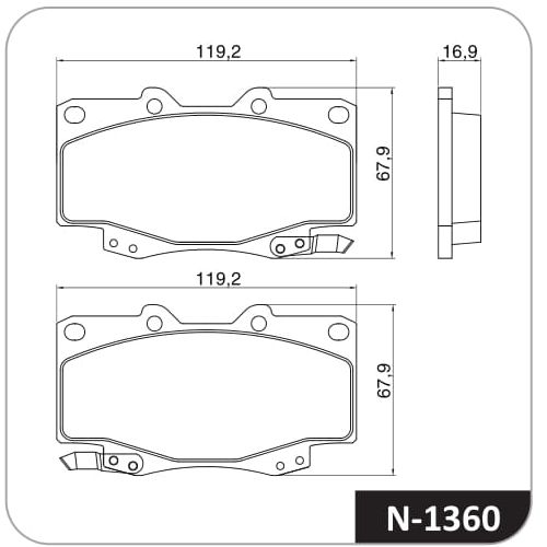 Pastilla de freno delantera Cobreq N-1360