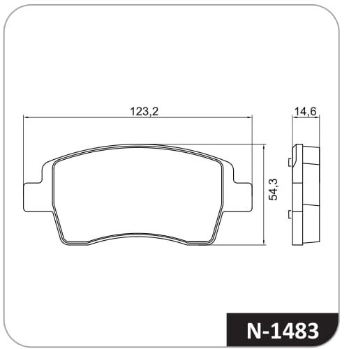 Pastilla de freno delantera Cobreq N-1483