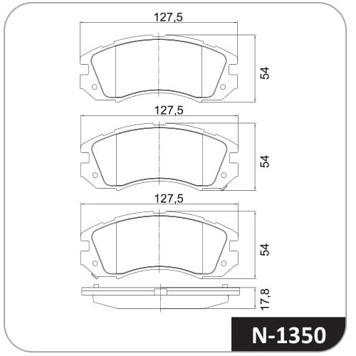 Pastilla de freno delantera Cobreq N-1350