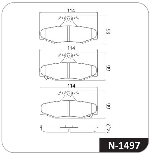 Pastilla de freno trasera Cobreq N-1497