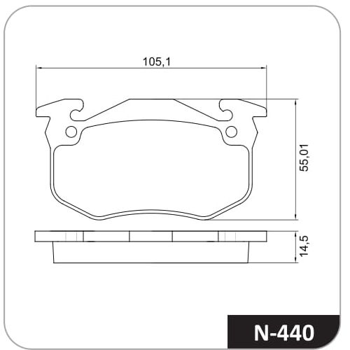 Pastilla de freno delantera Cobreq N-440