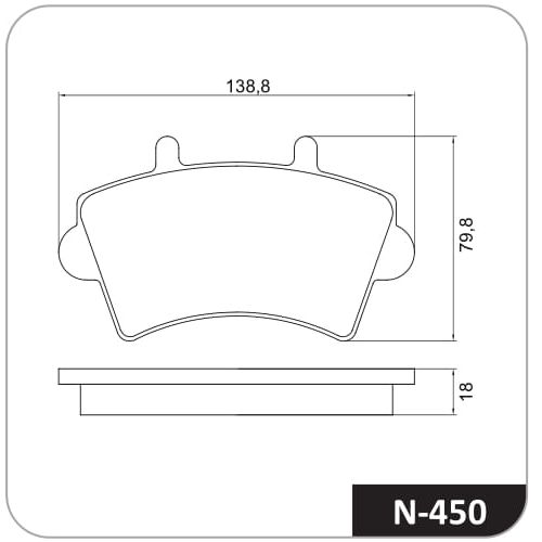 Pastilla de freno delantera Cobreq N-450