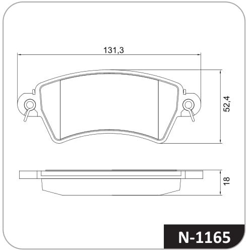 Pastilla de freno delantera Cobreq N-1165