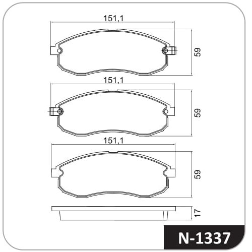 Pastilla de freno delantera Cobreq N-1337