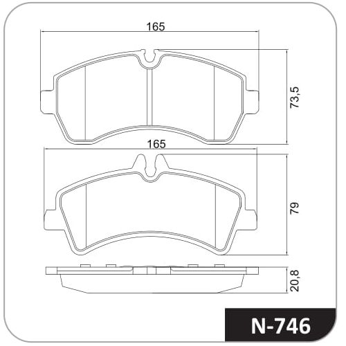 Pastilla de freno trasera Cobreq N-746