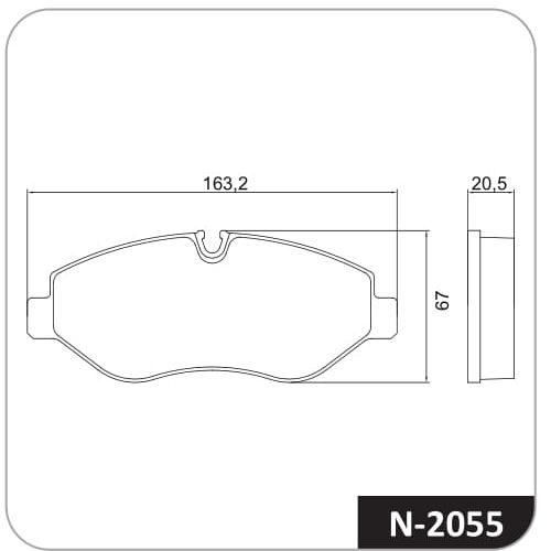 Pastilla de freno delantera Cobreq N-2055