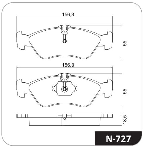 Pastilla de freno trasera Cobreq N-727