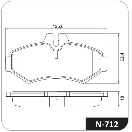 Pastilla de freno trasera Cobreq N-712