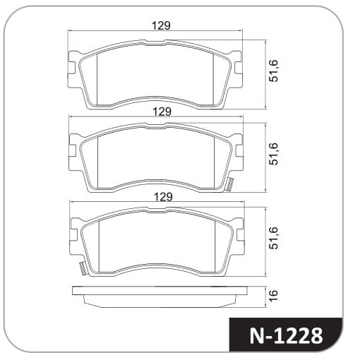 Pastilla de freno delantera Cobreq N-1228