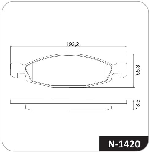 Pastilla de freno delantera Cobreq N-1420