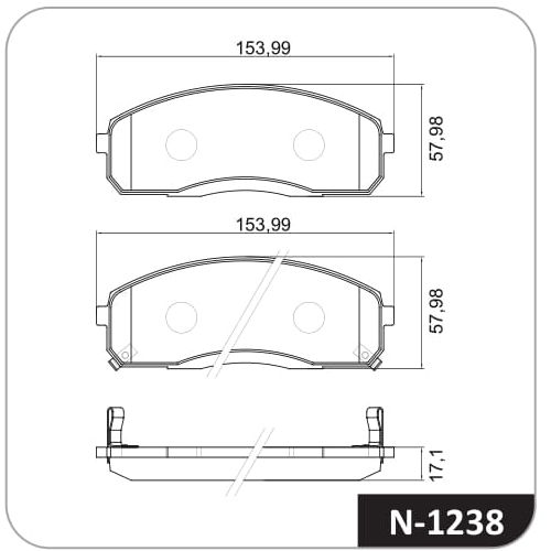 Pastilla de freno delantera Cobreq N-1238