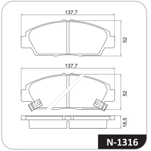 Pastilla de freno delantera Cobreq N-1316