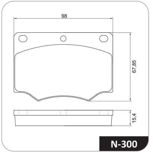 Pastilla de freno delantera Cobreq N-300