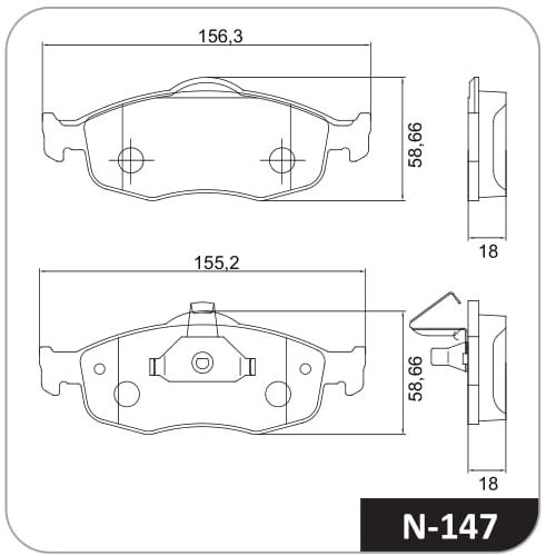 Pastilla de freno delantera Cobreq N-147