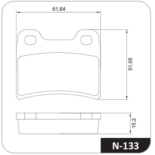 Pastilla de freno trasera Cobreq N-133