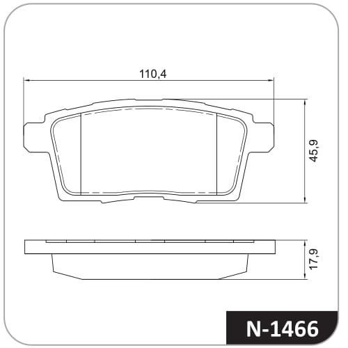 Pastilla de freno trasera Cobreq N-1466