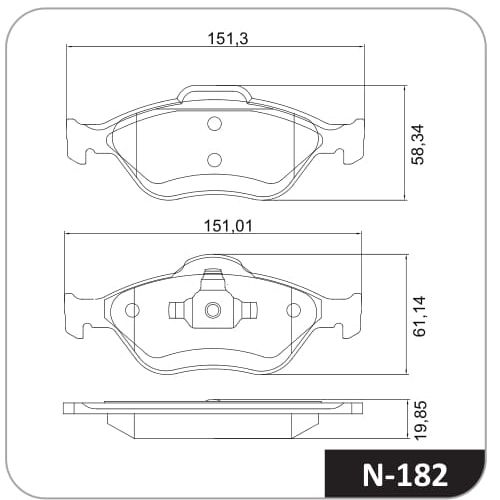 Pastilla de freno delantera Cobreq N-182