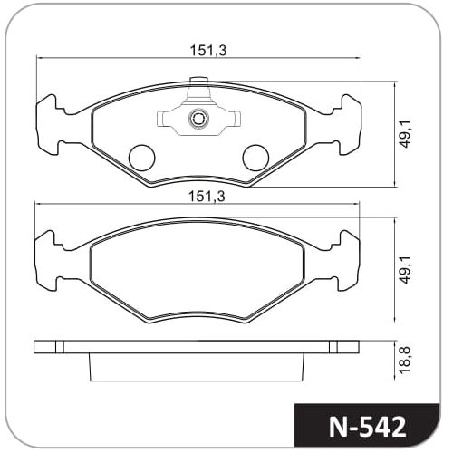 Pastilla de freno delantera Cobreq N-542