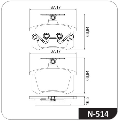 Pastilla de freno trasera Cobreq N-514