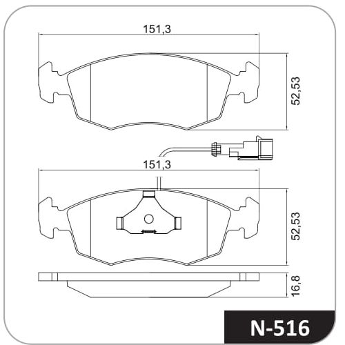 Pastilla de freno delantera Cobreq N-516