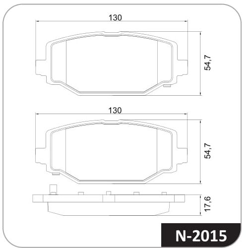 Pastilla de freno trasera Cobreq N-2015