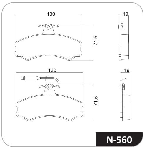 Pastilla de freno delantera Cobreq N-560