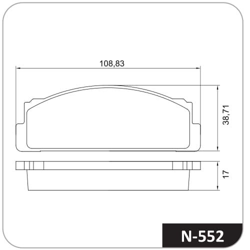 Pastilla de freno delantera Cobreq N-552