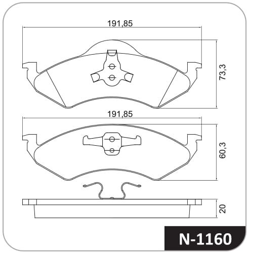 Pastilla de freno delantera Cobreq N-1160