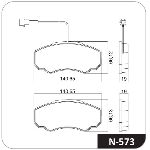 Pastilla de freno delantera Cobreq N-573