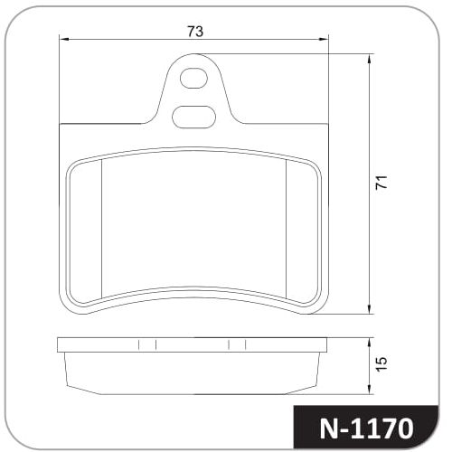 Pastilla de freno trasera Cobreq N-1170