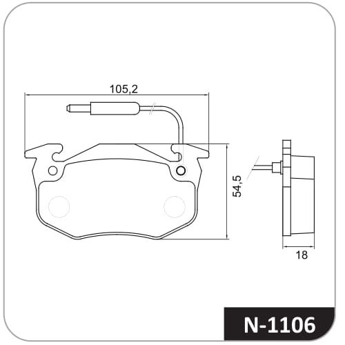 Pastilla de freno delantera Cobreq N-1106