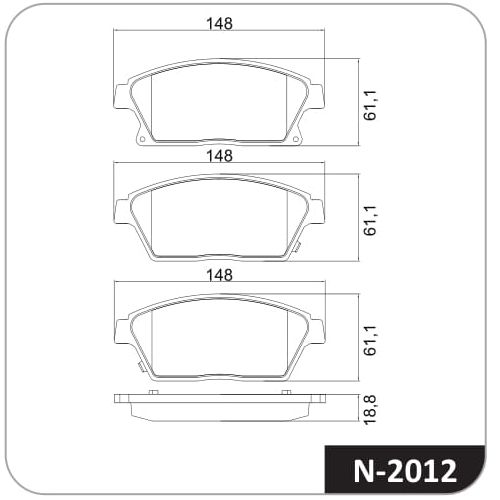 Pastilla de freno delantera Cobreq N-2012