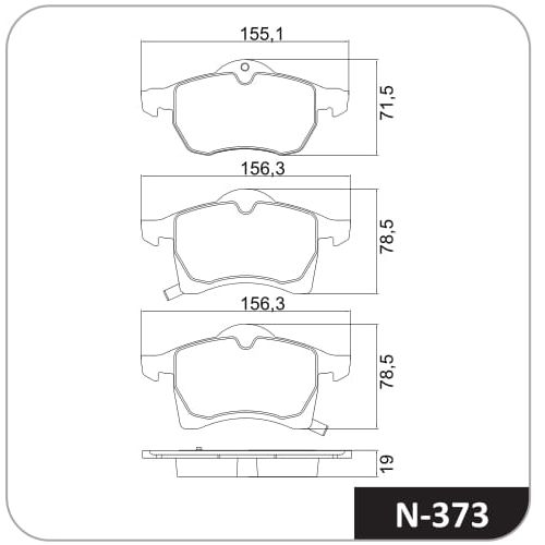 Pastilla de freno delantera Cobreq N-373