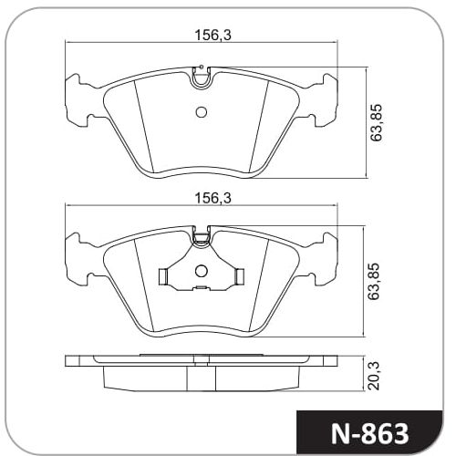 Pastilla de freno delantera Cobreq N-863