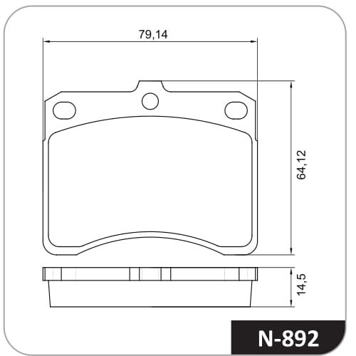 Pastilla de freno delantera Cobreq N-892