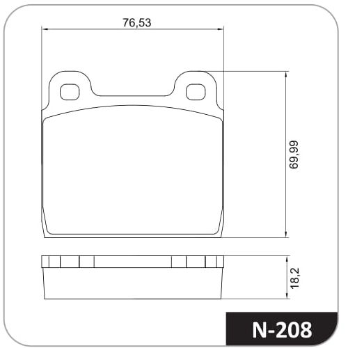 Pastilla de freno delantera Cobreq N-208