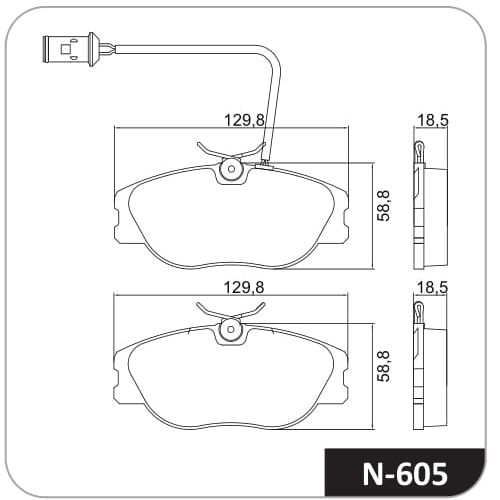 Pastilla de freno delantera Cobreq N-605