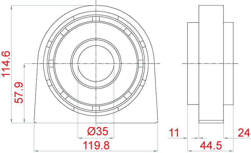 Soporte de cardan SKF VKQA 88117 A