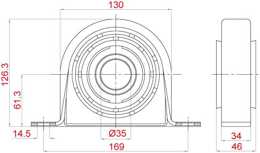 Soporte de cardan SKF VKQA 88107 AC