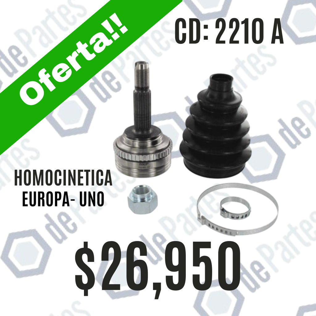 JUNTA HOMOCINETICA SKF VKJA 2210 A FIAT 128 SUPER EUROPA 147 86/... DUNA UNO FIORINO REGATA 85/... LADO RUEDA 22-20 ESTRIA GRUESA COPA 80MM SEGURO EXTERNO