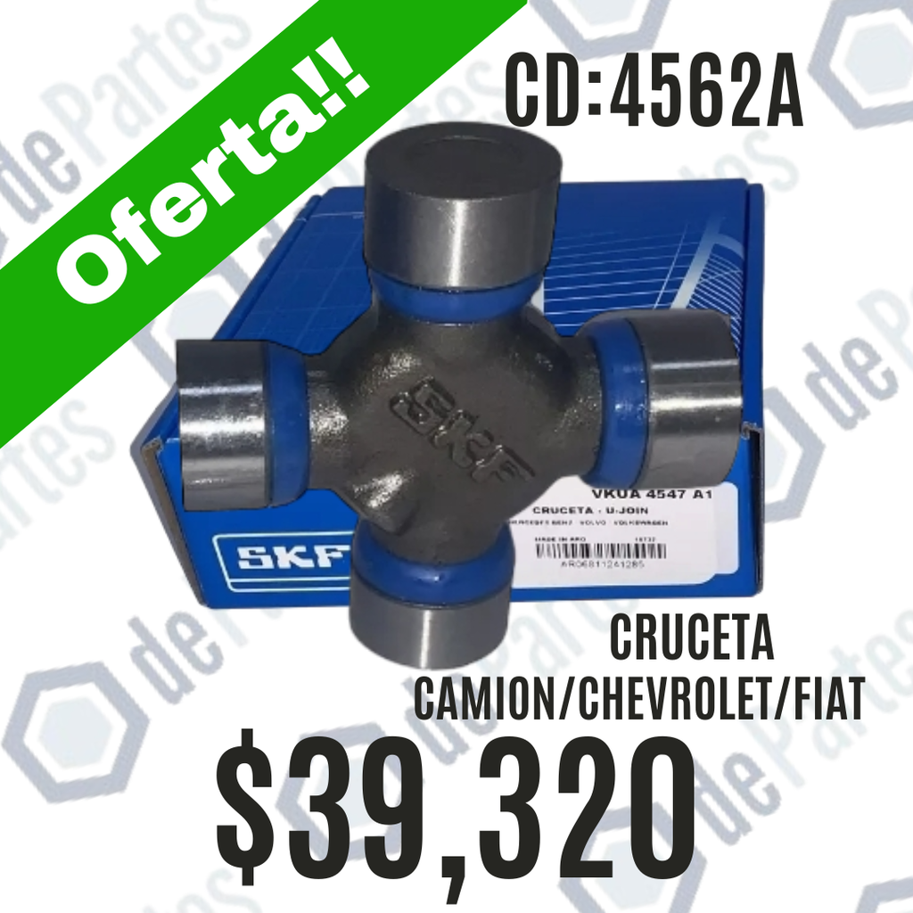 CRUCETA 4562 A CHEVROLET CAMION TODOS FIAT IVECO DAILY FORD TODOS I.M.E. 75/.. TOYOTA FORD F250 73 76 F350 69 76 NISSAN JUNIOR 57/.. 30.18MM