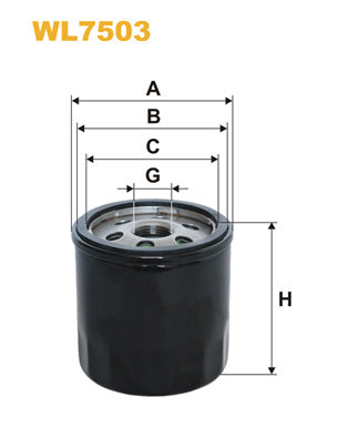 Filtro de aceite Wix WL7503 Vw Up Golf Saveiro Suran