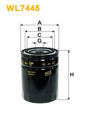 Filtro de aceite Wix WL7445 Iveco Daily