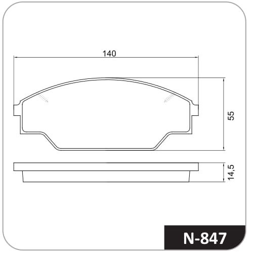 Pastilla de freno delantera Cobreq N-847