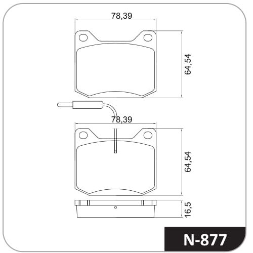 Pastilla de freno delantera Cobreq N-877