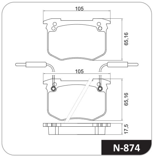 Pastilla de freno delantera Cobreq N-874